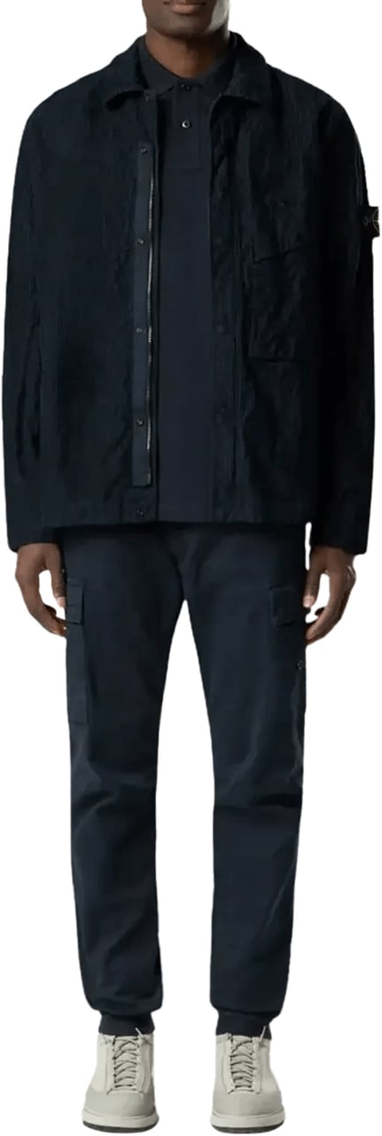 Stone Island Poloshirt van piquéstof (95% biologisch katoen / 5% elastaan) in marineblauw. Navy