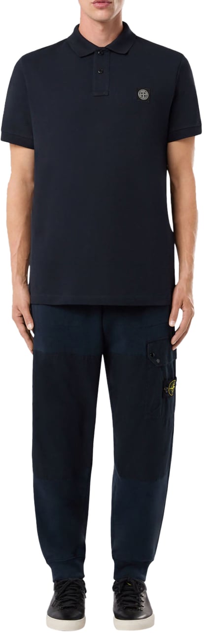Stone Island 95% ORGANIC COTTON / 5% ELASTANE PIQUÉ SS POLO NAVY BLUE Blauw