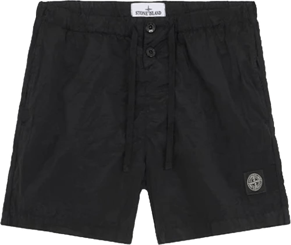 Stone Island NYLON METAL IN ECONYL GEREGENEREERDE NYLON ZWEMSHORTS ZWART Zwart