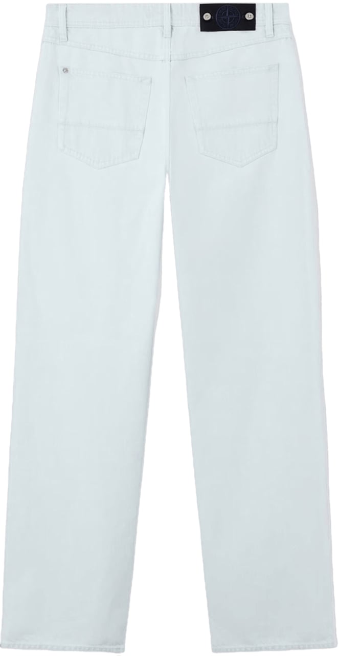 Stone Island BLAUWE EXTRA GEBLEEKTE JEANS Wit