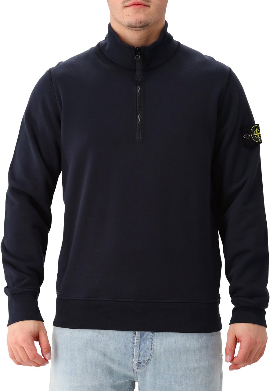 Stone Island Stone Island Sweater Blauw Half Zip Blauw