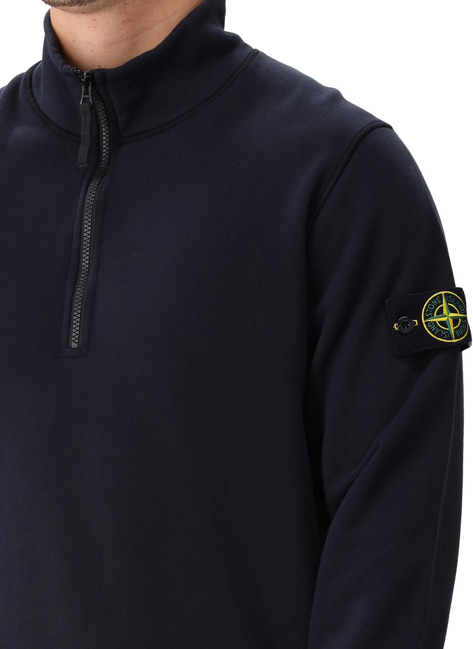 Stone Island Stone Island Sweater Blauw Half Zip Blauw