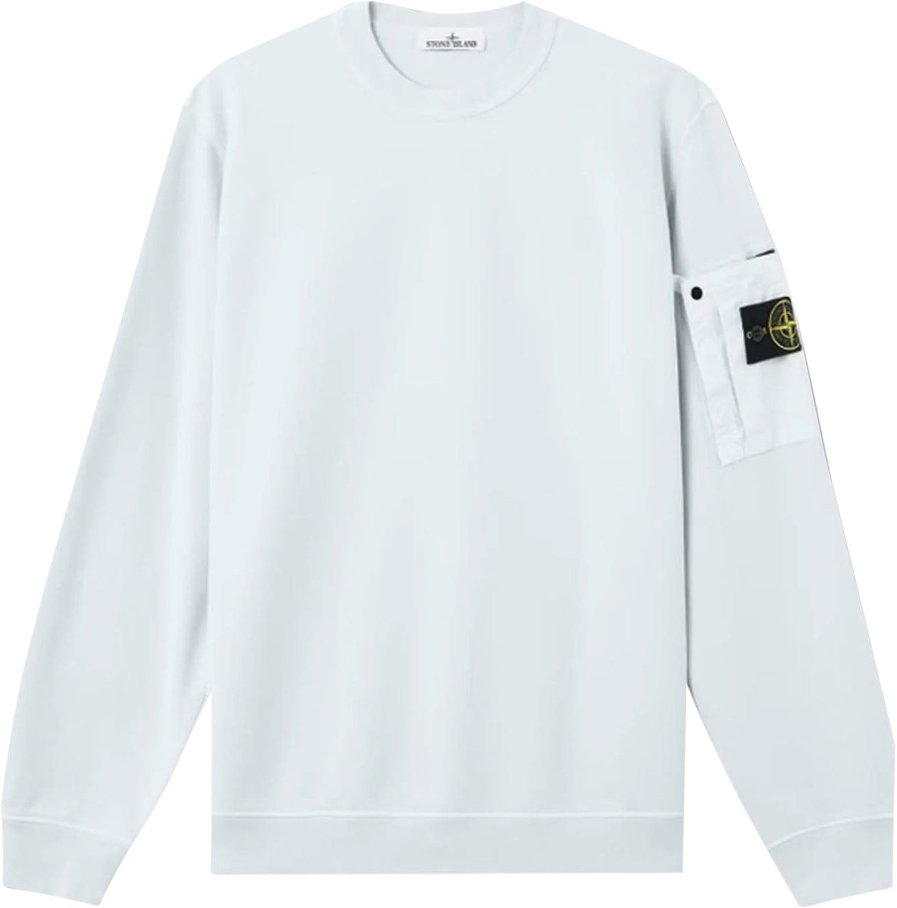 Stone Island COTTON FLEECE WITH SEASONAL POCKET SWEATSHIRT SKY BLUE Blauw
