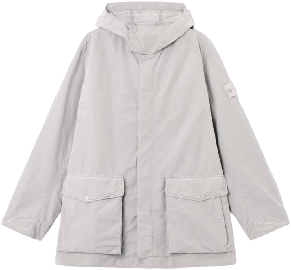 Stone Island DAVID LIGHT-TC KORTE PARKA STOF Lichtgrijs