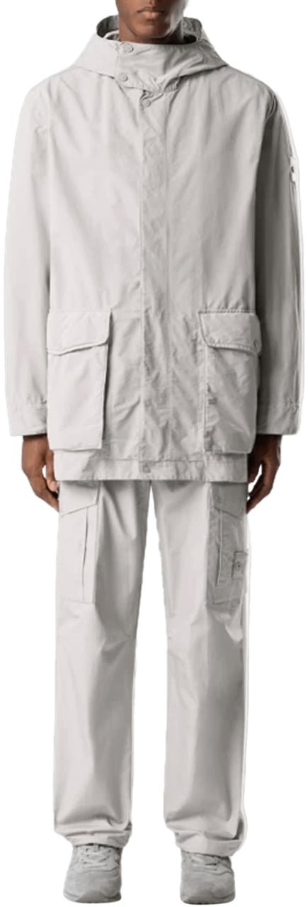 Stone Island DAVID LIGHT-TC KORTE PARKA STOF Lichtgrijs