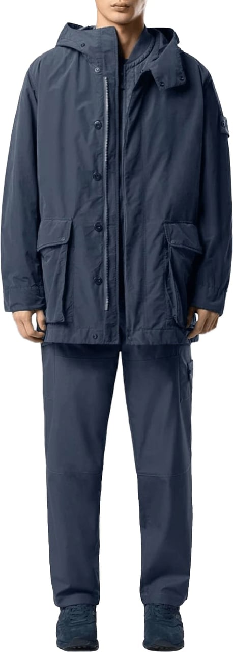 Stone Island DAVID LIGHT-TC KORTE PARKA LEISTEENBLAUW Blauw