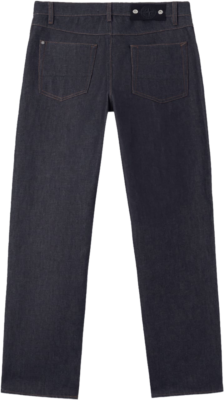 Stone Island INDIGO DENIM RAW LOOSE JEANS Blauw
