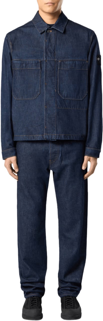 Stone Island DENIM RINSED STRAIGHT JEANS BLUE Blauw