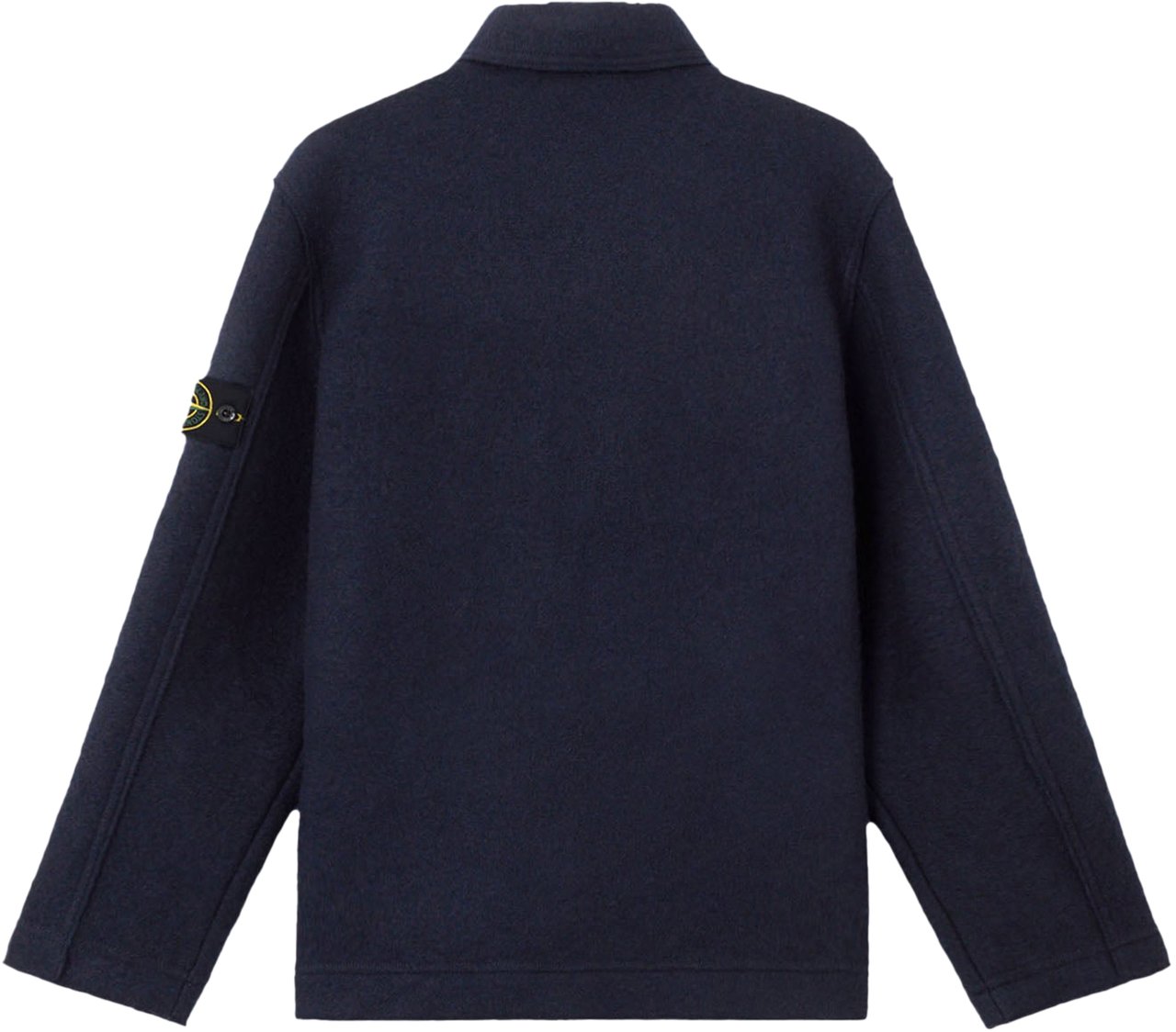 Stone Island FELTED RWS WOOL CARDIGAN NAVY BLUE Blauw