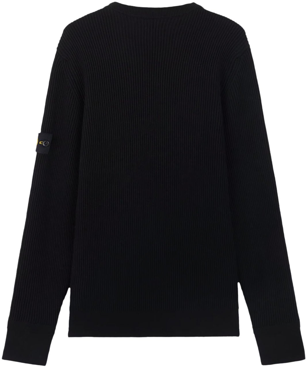 Stone Island FULL RIB RWS WOOL CREW NECK BLACK Zwart