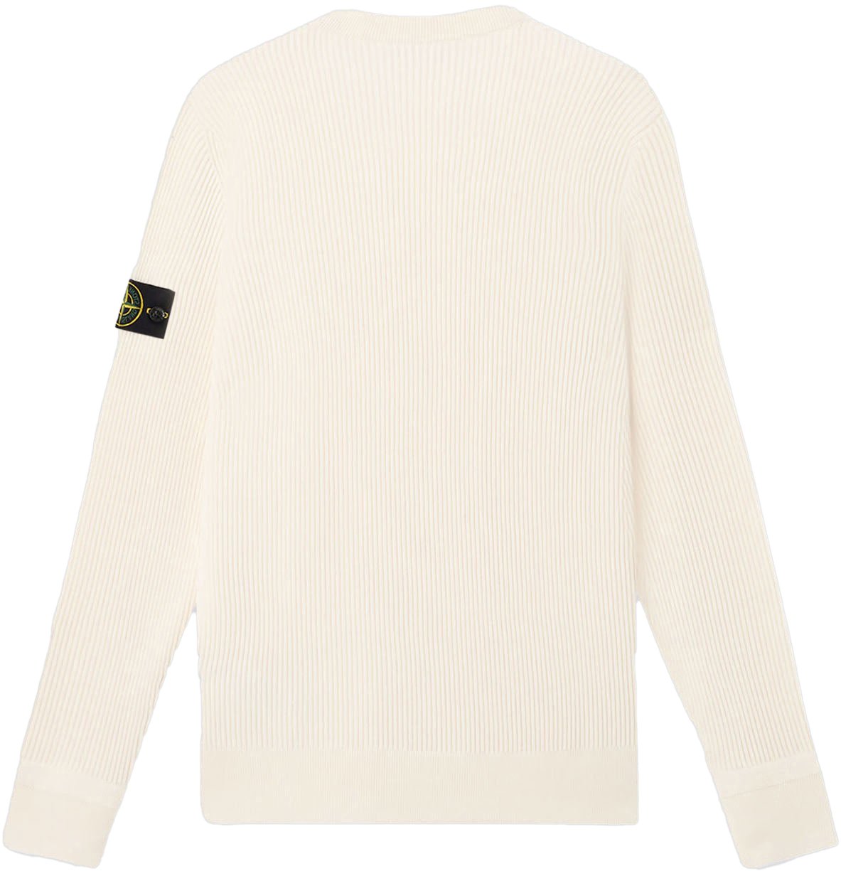 Stone Island FULL RIB RWS WOOL CREW NECK IVORY Wit