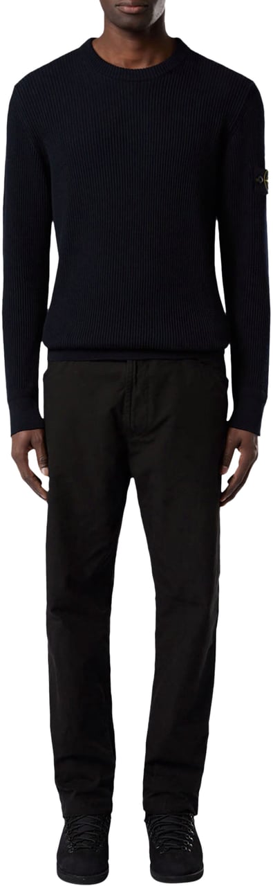 Stone Island FULL RIB RWS WOOL CREW NECK NAVY BLUE Blauw