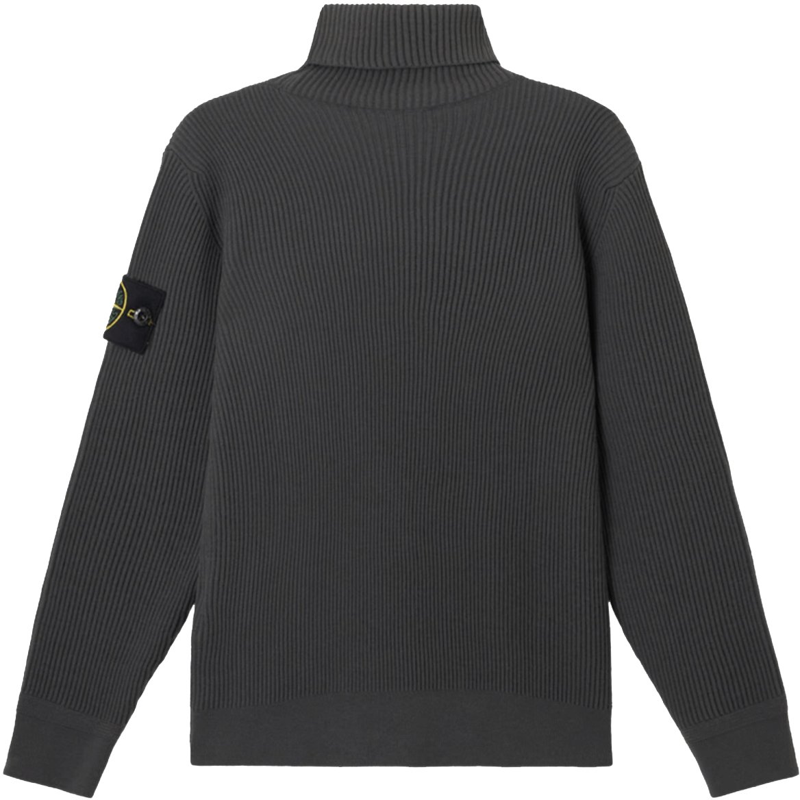 Stone Island FULL RIB RWS WOOL T-NECK MELANGE DARK GREY Grijs