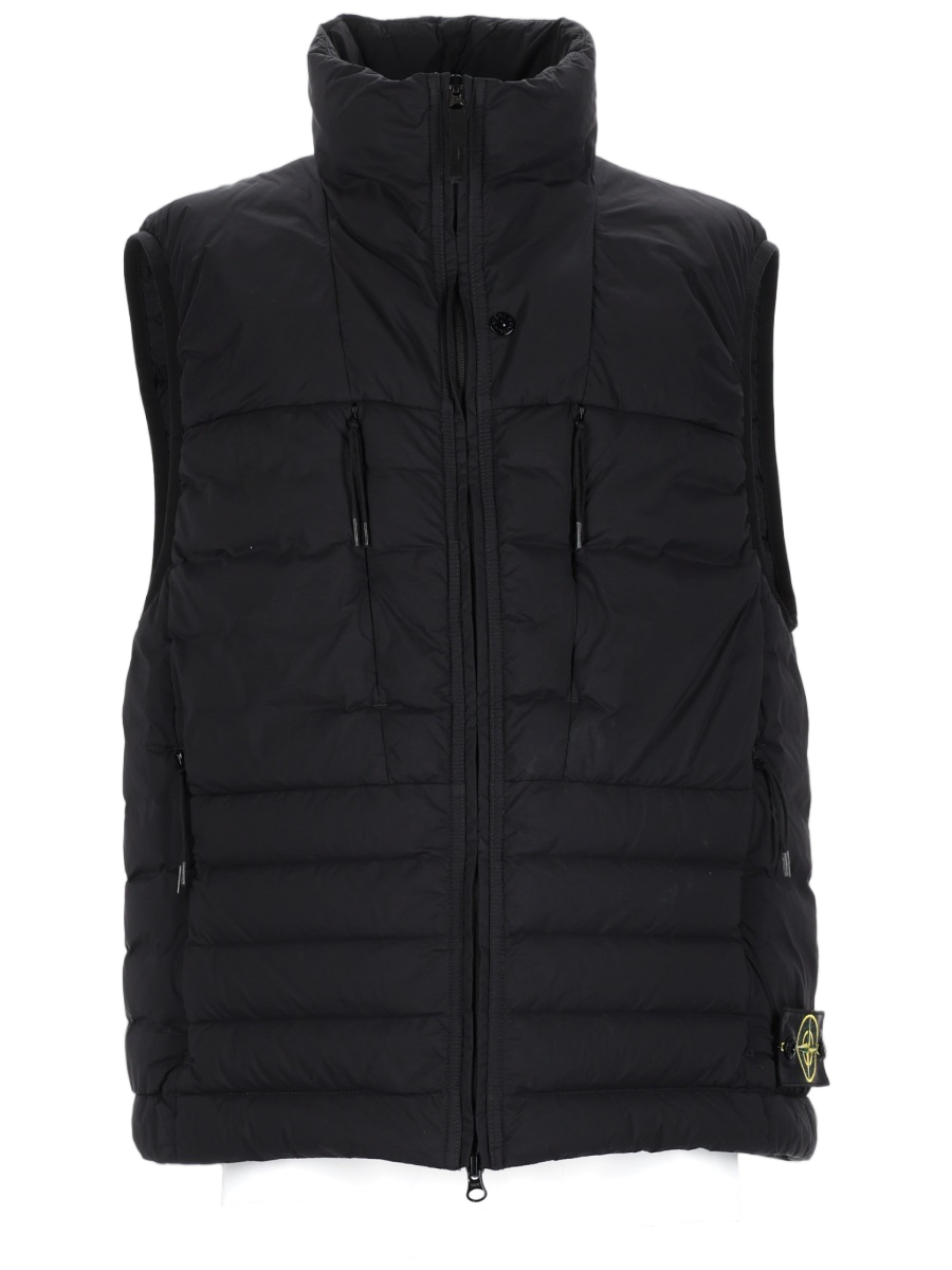 Stone Island Seamless Tunnel Sleeveless Quilted Vest Zwart
