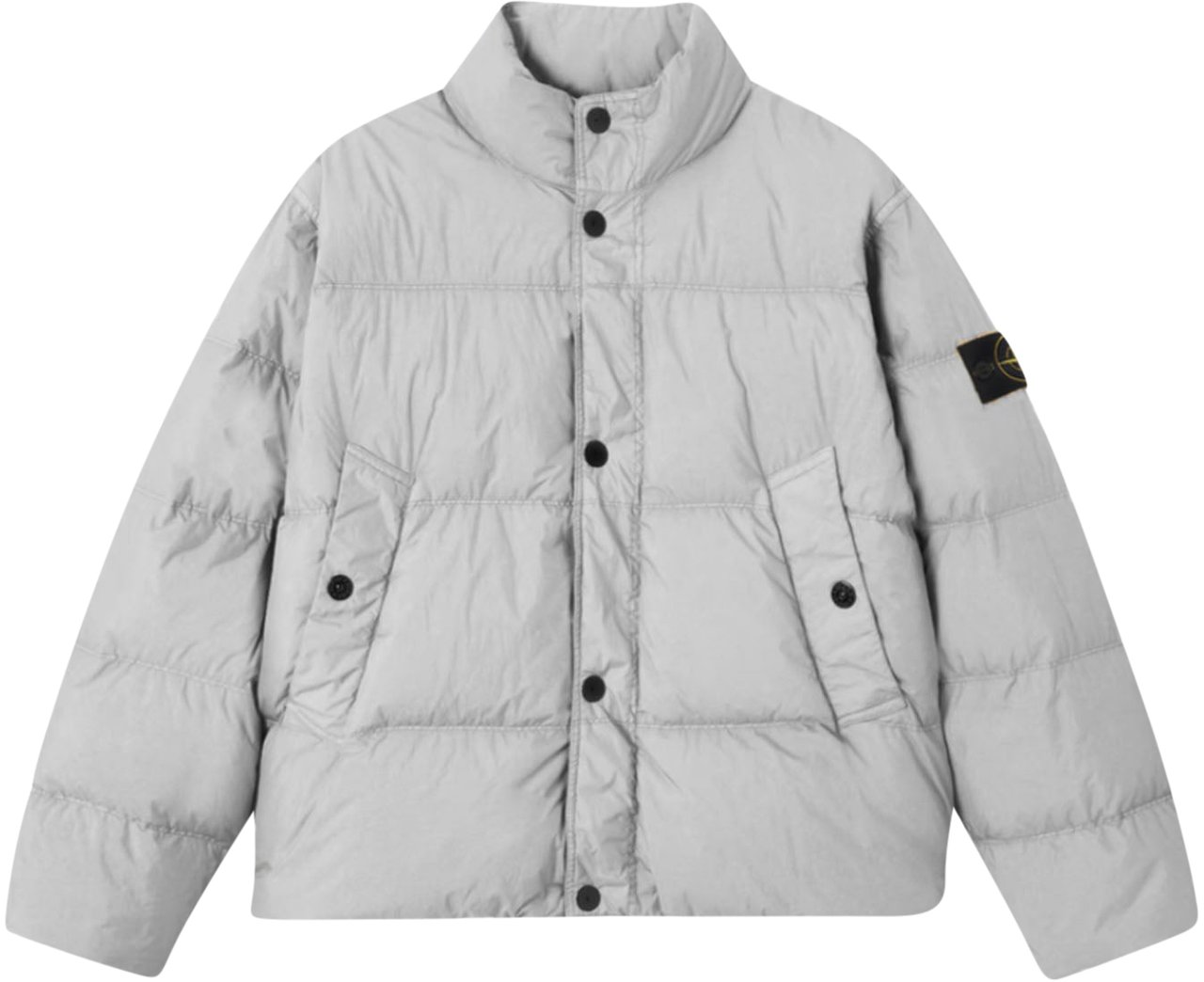 Stone Island GARMENT DYED CRINKLE REPS NY BOMBER CEMENT Grijs