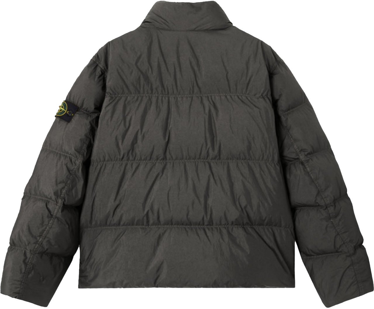 Stone Island GARMENT DYED CRINKLE REPS NY BOMBER LEAD GREY Grijs