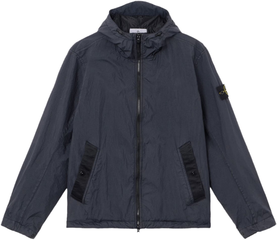 Stone Island GARMENT DYED CRINKLE REPS NY JACKET NAVY BLUE Blauw