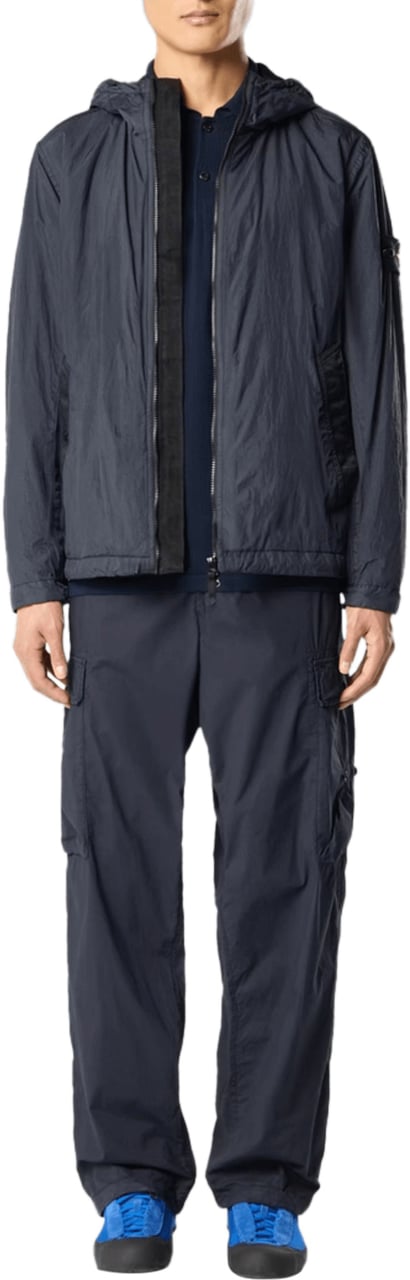 Stone Island GARMENT DYED CRINKLE REPS NY JACKET NAVY BLUE Blauw