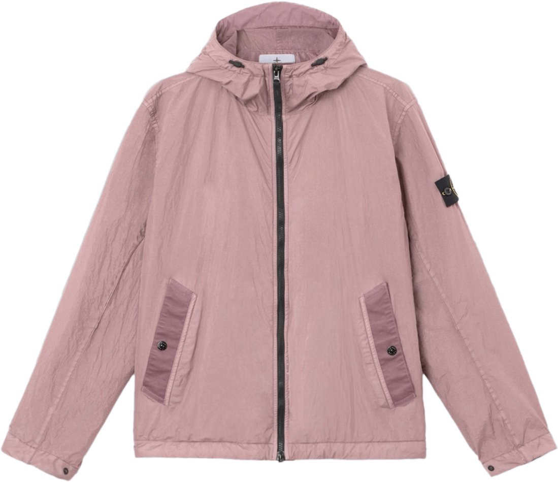 Stone Island GARMENT DYED CRINKLE REPS NY JACKET PURPLE GRAY Paars