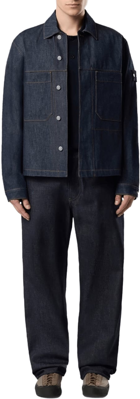 Stone Island INDIGO DENIM RAW JEANS BLAUW RAW Navy