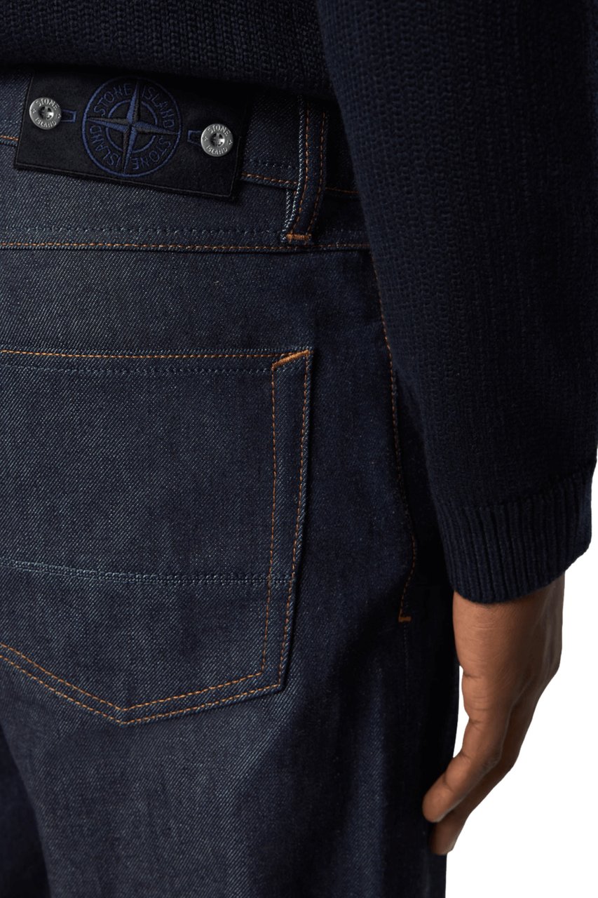 Stone Island INDIGO DENIM RAW STRAIGHT JEANS Blauw