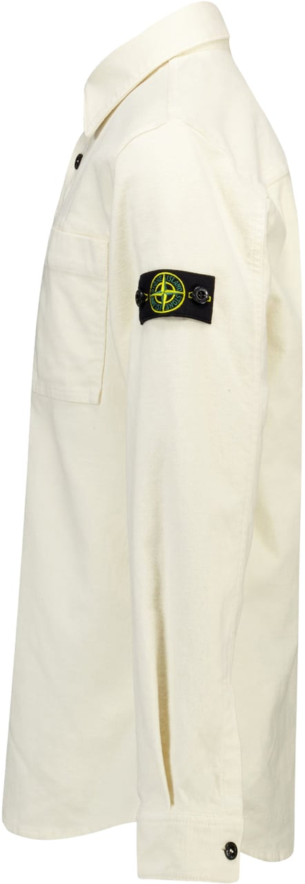 Stone Island Junior Stone Island Kinder Jongens Blouse In Off White Wit