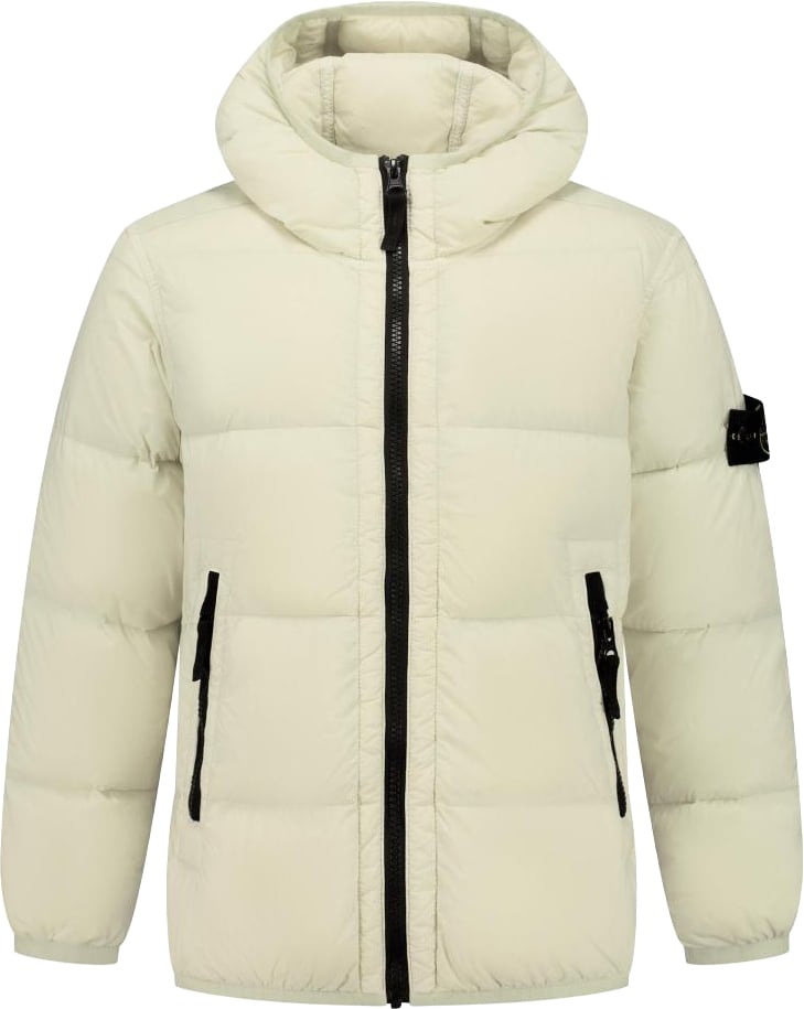 Stone Island Junior Real Down Jacket Beige