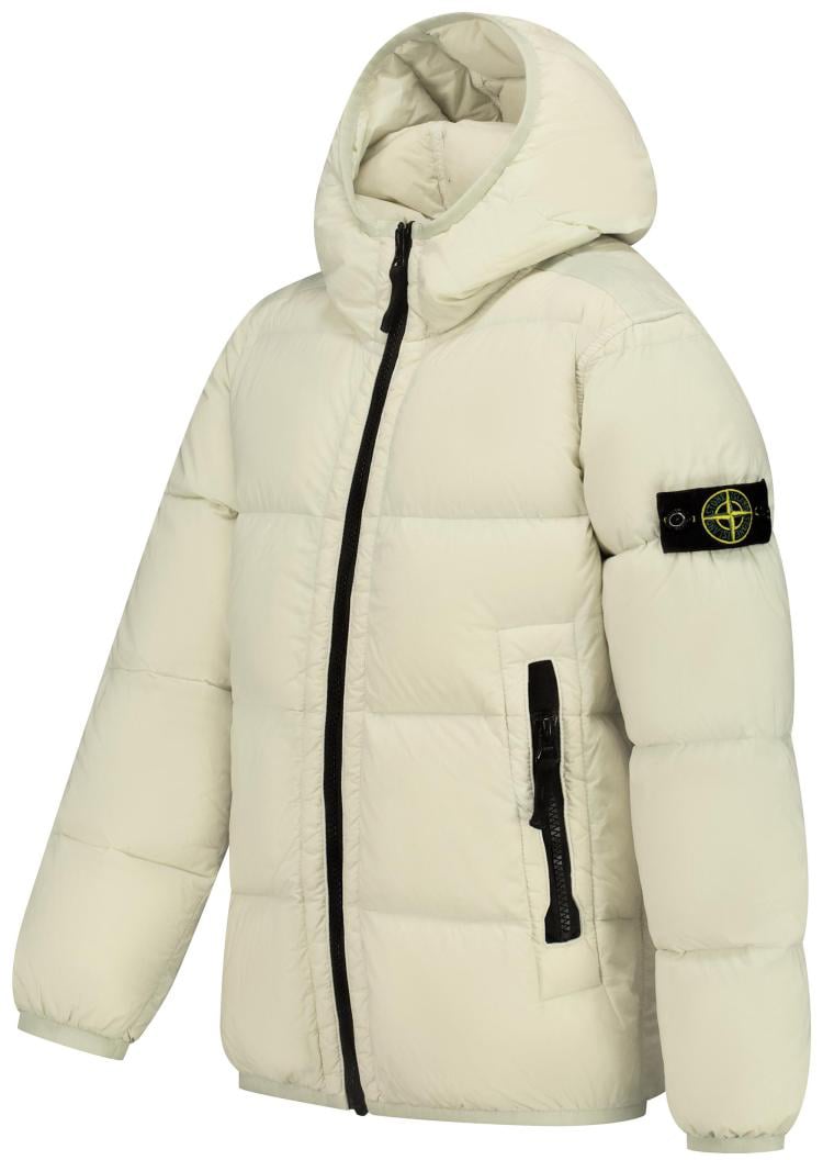 Stone Island Junior Real Down Jacket Beige