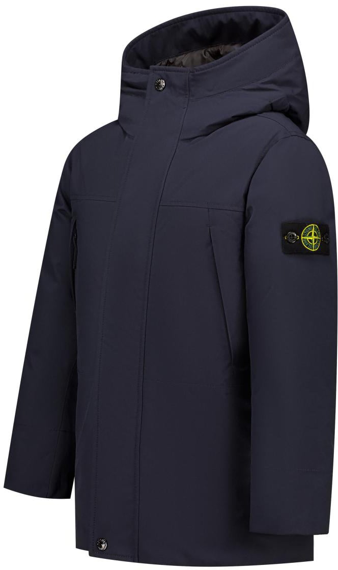 Stone Island Junior Real Down Jacket Blauw