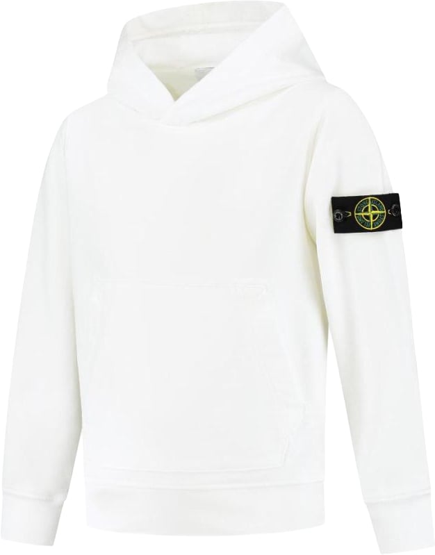 Stone Island Junior Hoodie Sweater Wit