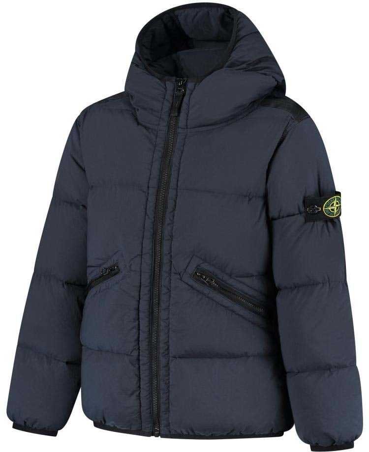 Stone Island Junior Short Parka Blauw