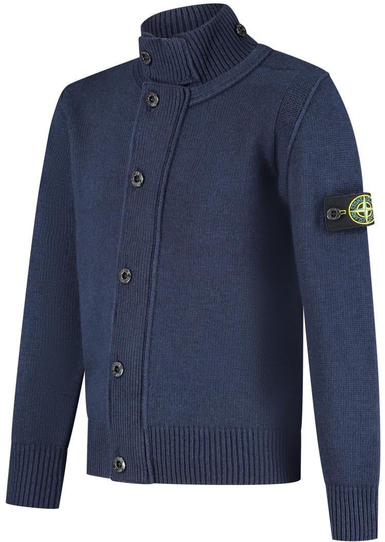Stone Island Junior Cardigan Blauw