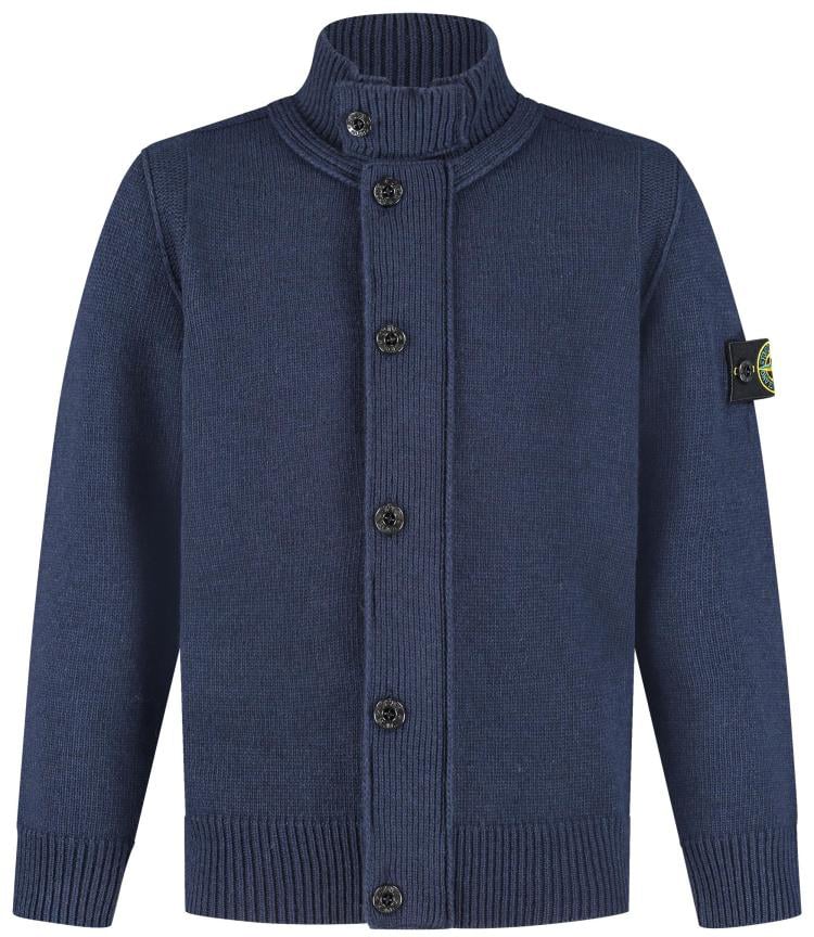 Stone Island Junior Cardigan Blauw