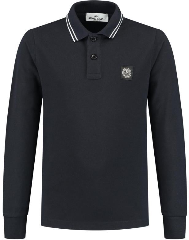 Stone Island Junior Ls Polo Blauw