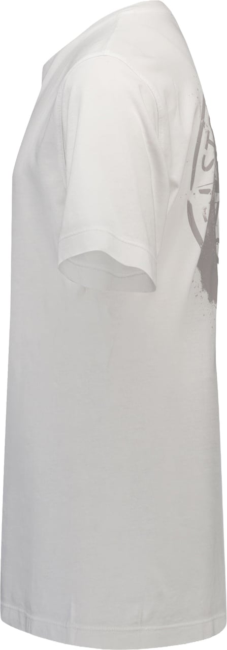 Stone Island Junior Stone Island Kinder Jongens T-Shirt In Wit Wit