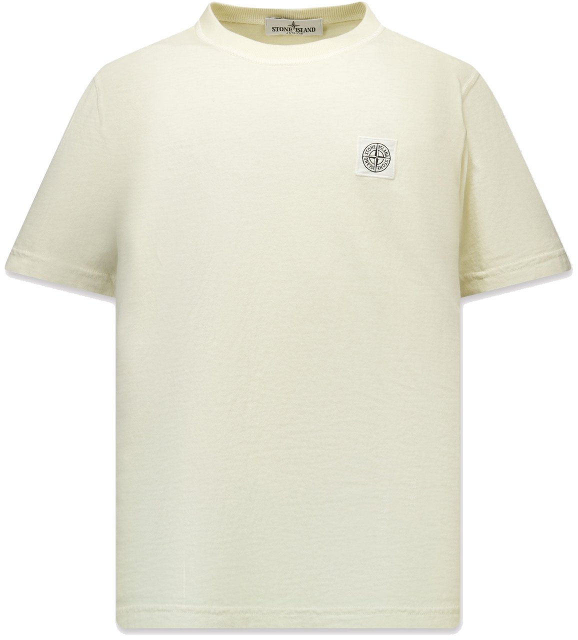 Stone Island Junior Stone Island Kinder Jongens T-Shirt In Off White Wit