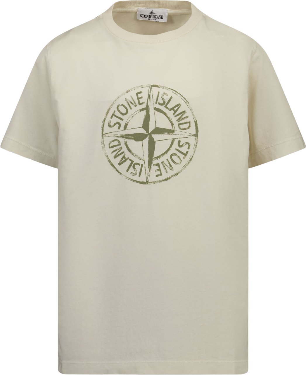Stone Island Junior Stone Island Kinder Jongens T-Shirt In Off White Wit