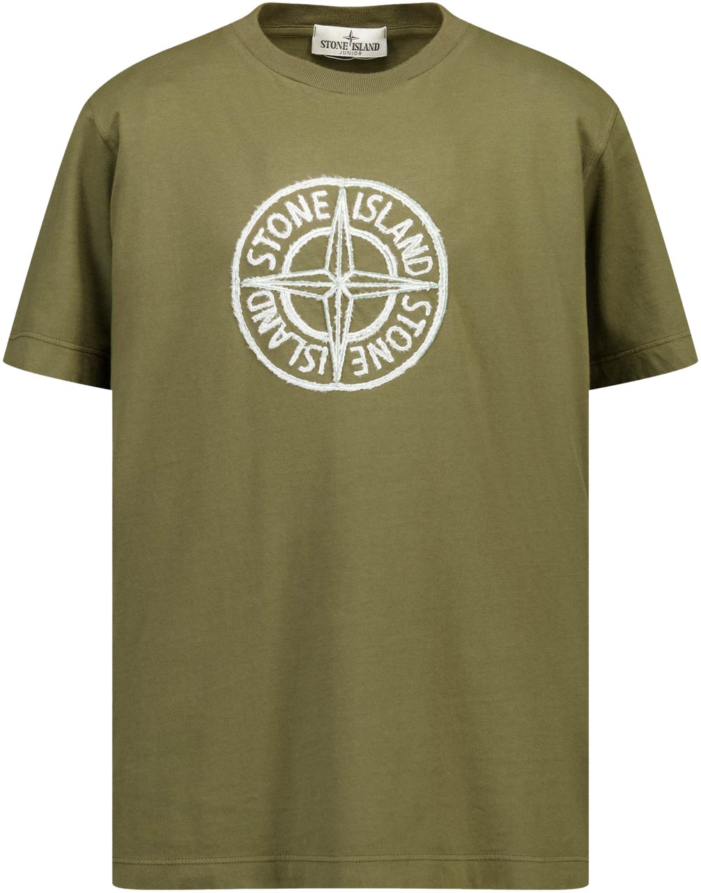 Stone Island Junior Stone Island Kinder Jongens T-Shirt In Army Groen