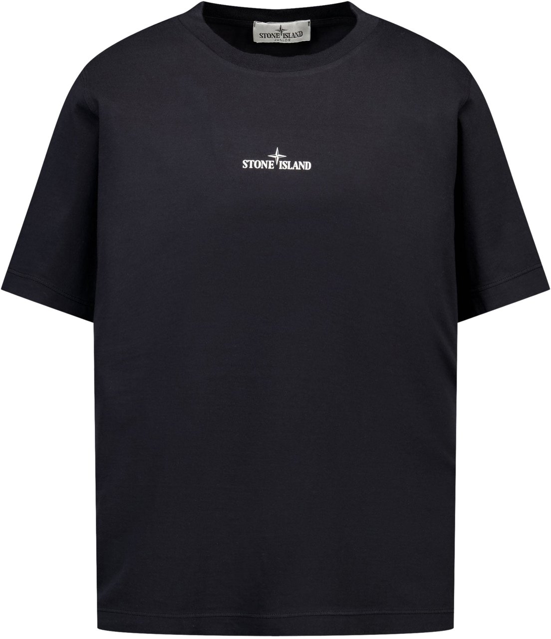 Stone Island Junior Stone Island Kinder Jongens T-Shirt In Zwart Zwart