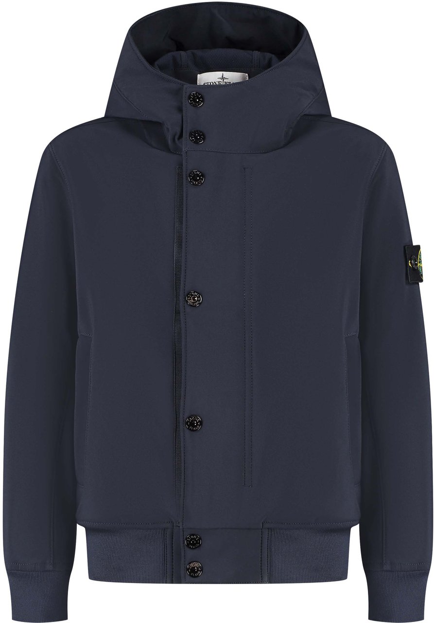 Stone Island Junior Short Parka Blauw