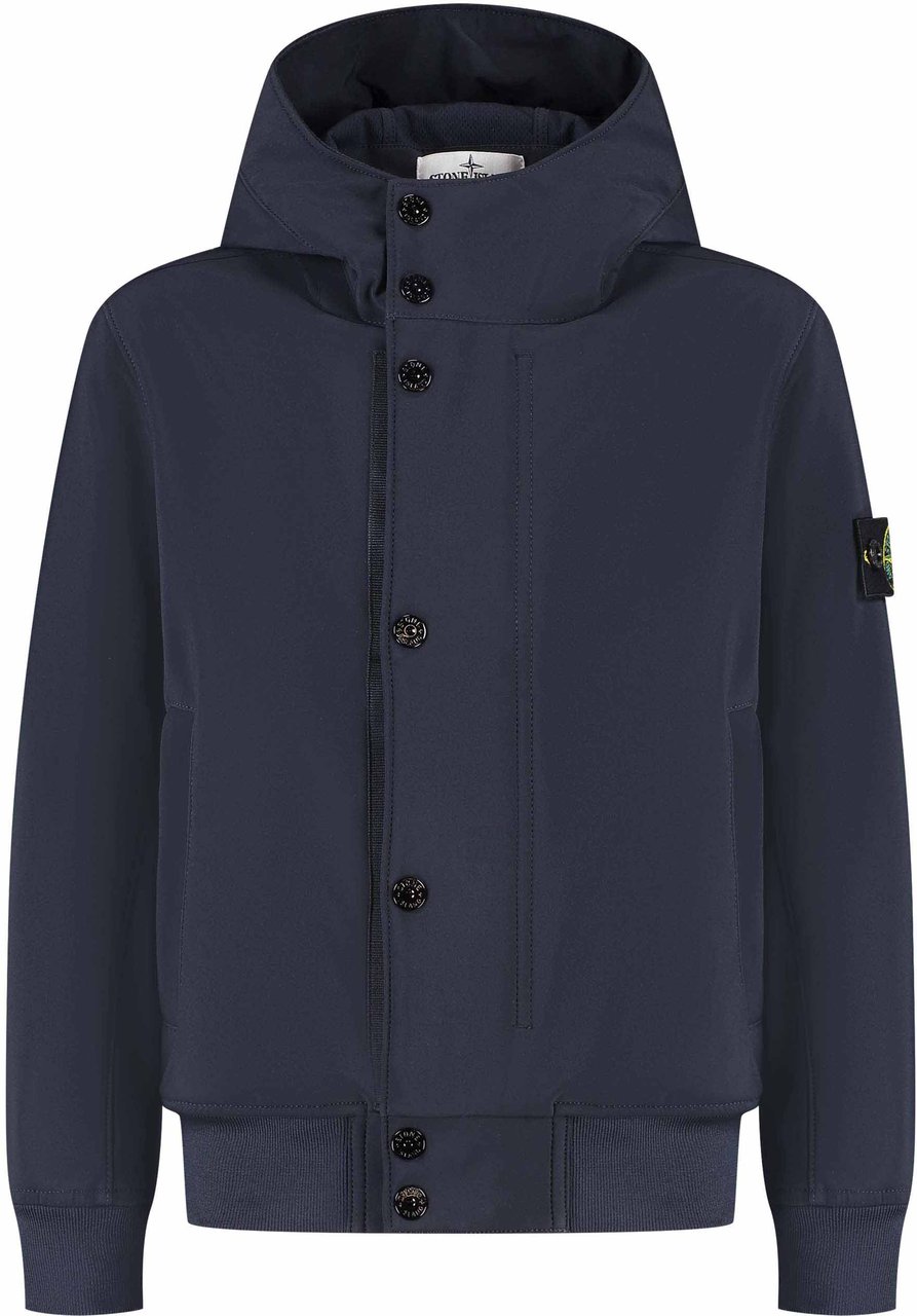 Stone Island Junior Short Parka Blauw