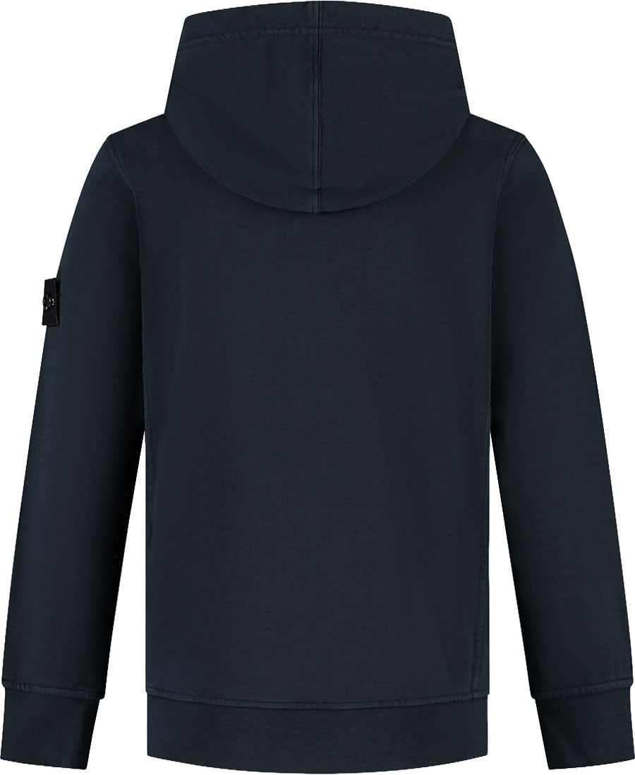 Stone Island Junior Zip Up Cardigan Blauw