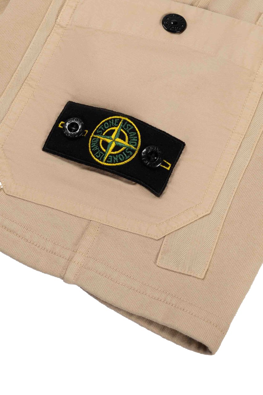 Stone Island Junior Sweat Bottoms Beige