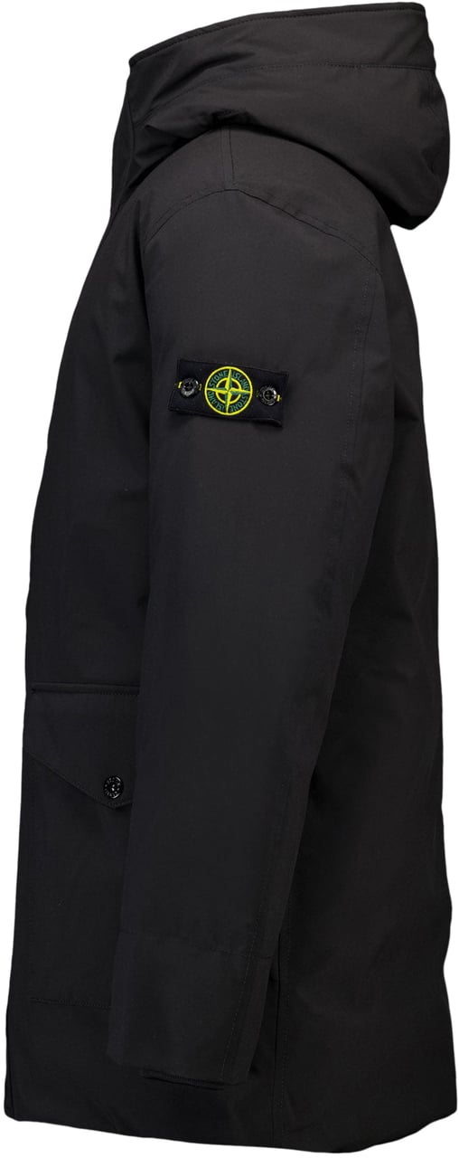 Stone Island Junior Stone Island Kinder Jongens Winterjas In Zwart Zwart