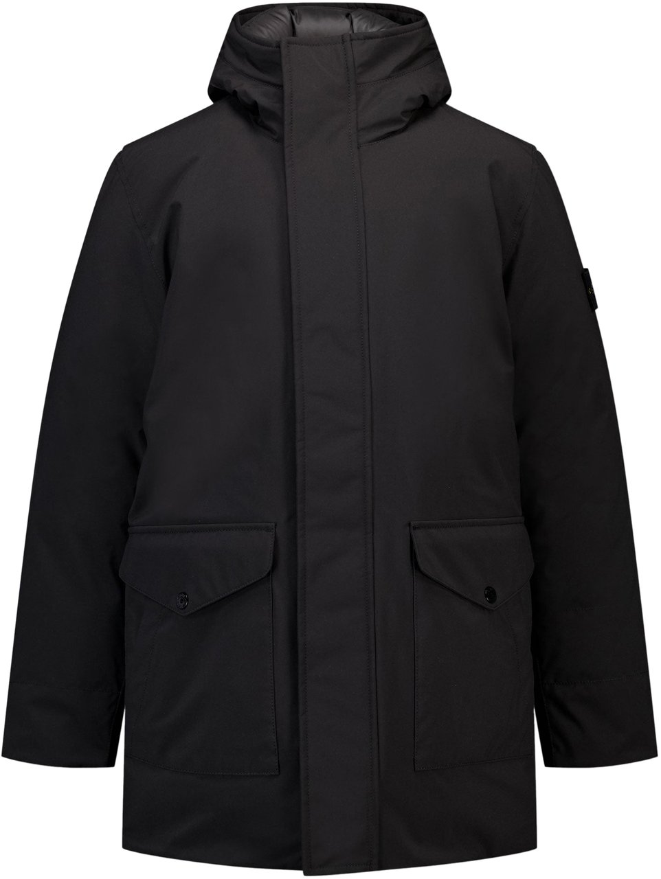 Stone Island Junior Stone Island Kinder Jongens Winterjas In Zwart Zwart