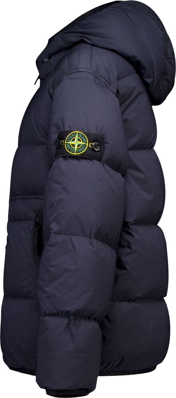 Stone Island Junior Stone Island Kinder Jongens Winterjas In Navy Blauw