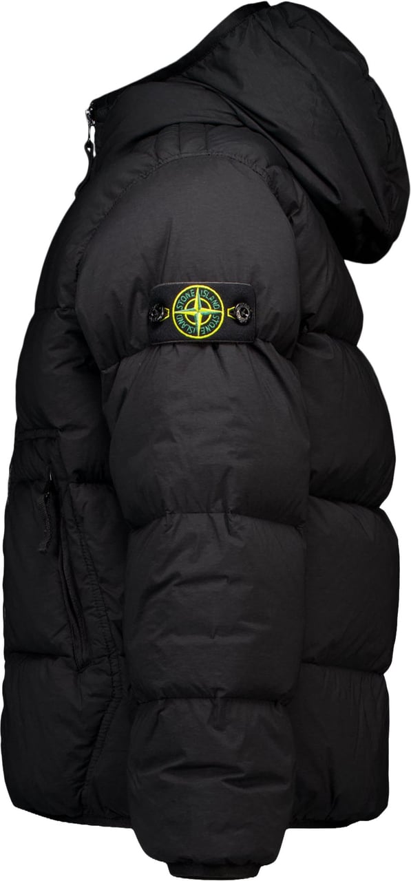 Stone Island Junior Stone Island Kinder Jongens Winterjas In Zwart Zwart