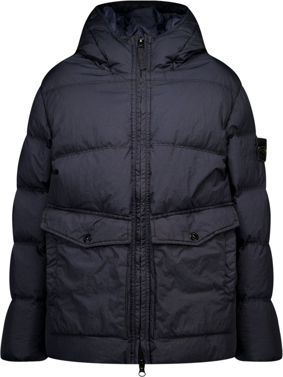 Stone Island Junior Stone Island Kinder Jongens Winterjas In Navy Blauw