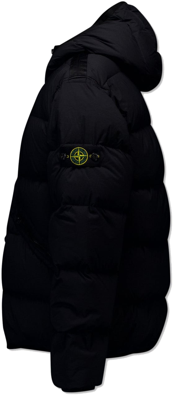 Stone Island Junior Stone Island Kinder Jongens Winterjas In Zwart Zwart