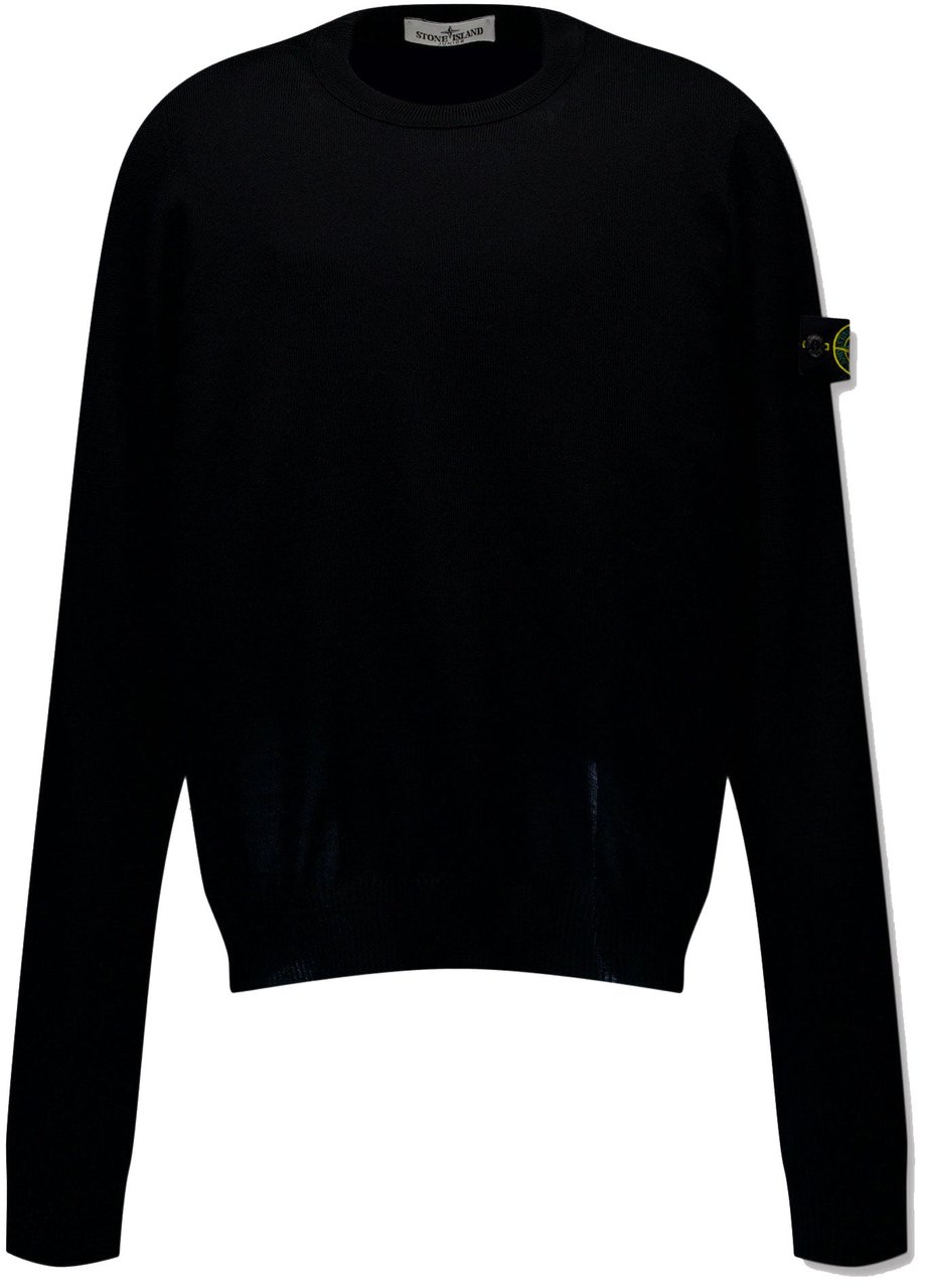 Stone Island Junior Stone Island Kinder Jongens Trui In Zwart Zwart